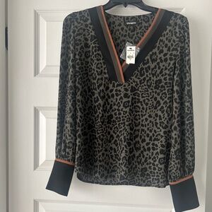 NWT Express leopard print blouse. Size-S